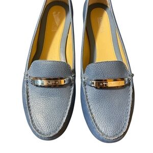 Michael Kors Textured Blue Loafers